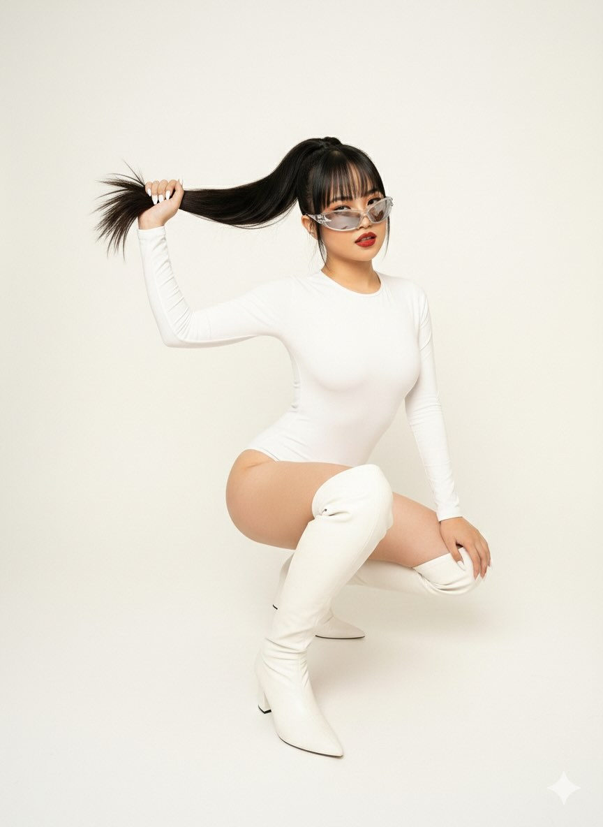 White Bodysuit Sunglasses
