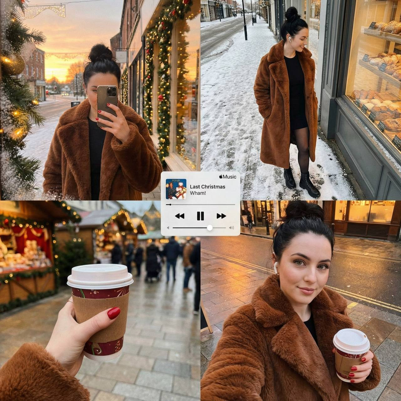 Cinnamon Fur Coat Collage