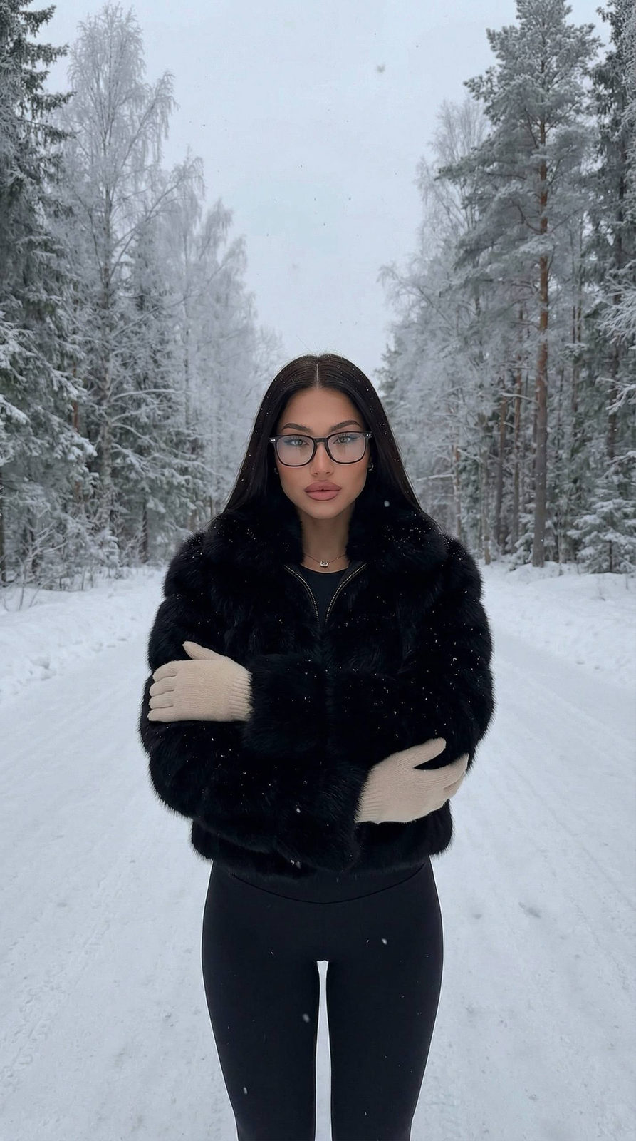 Winter Road Portrait