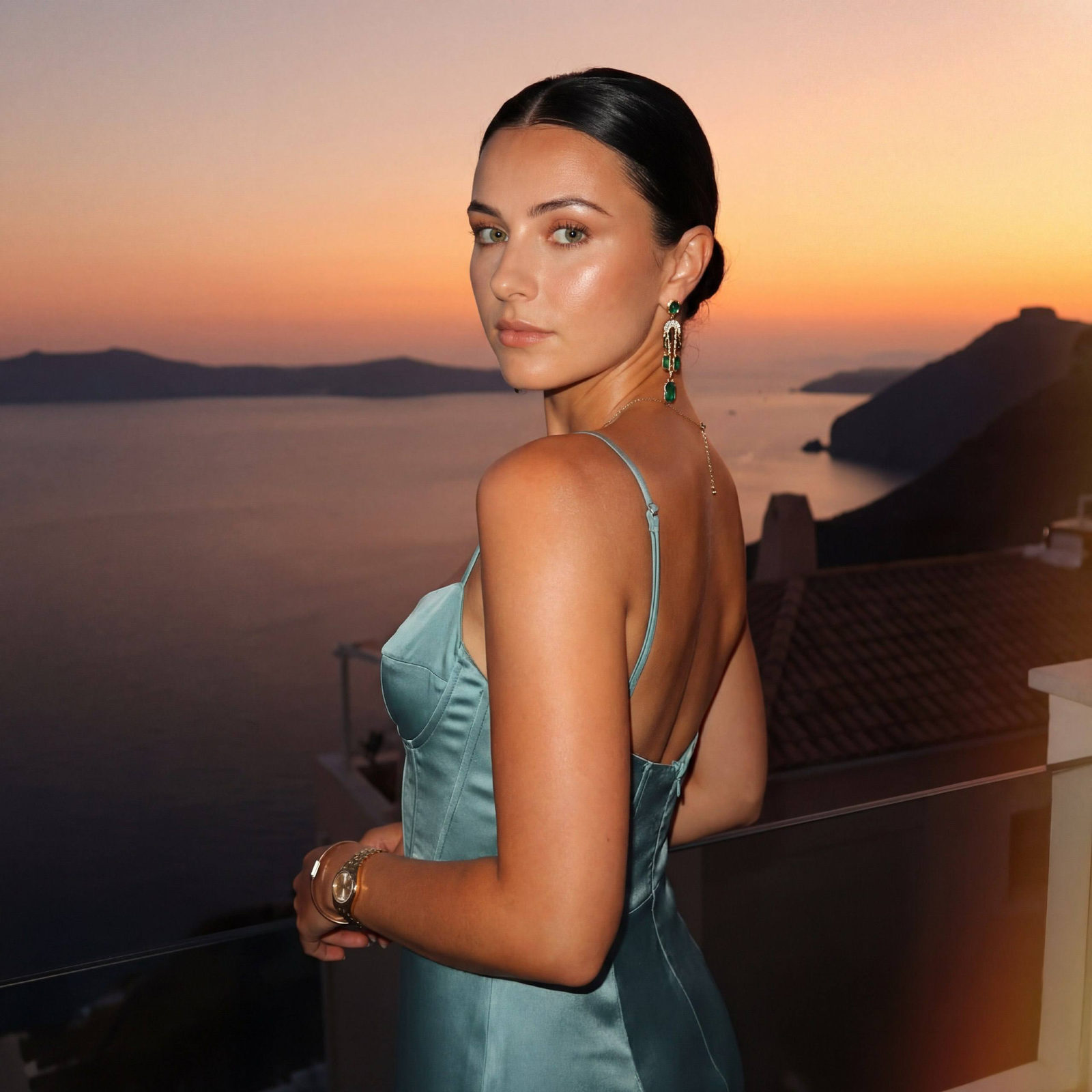 Sunset Blue Slip Dress