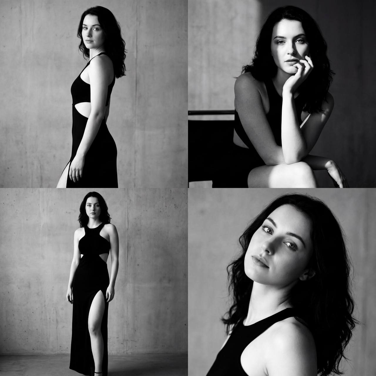 Black Dress Cutout Collage