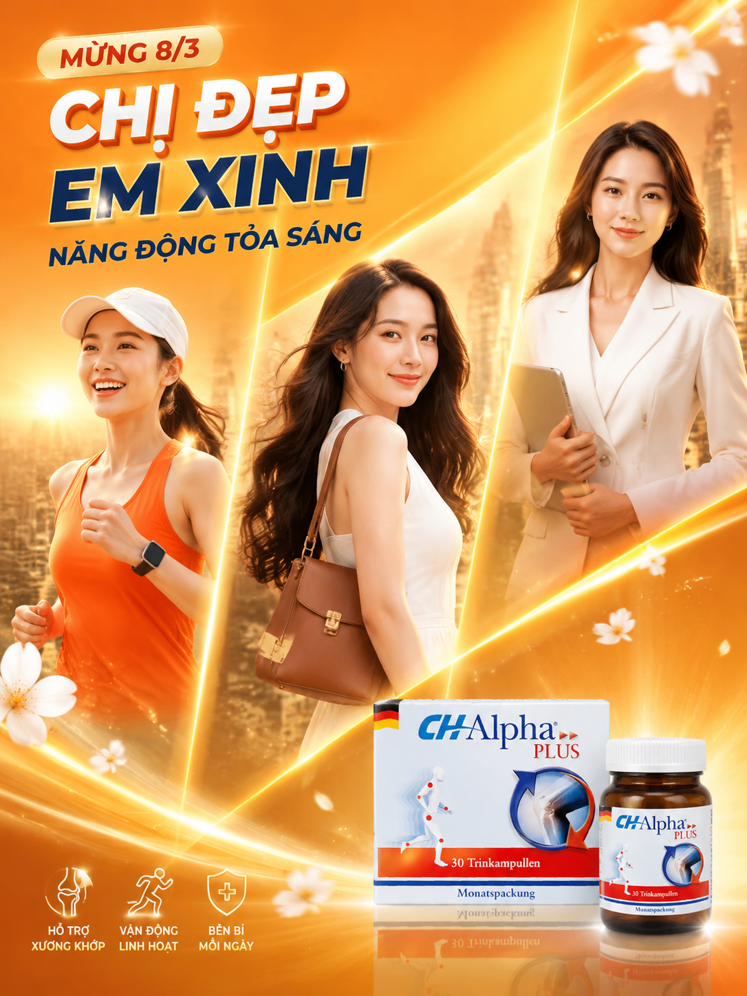 Thiết kế poster quảng cáo mỹ phẩm/thực phẩm bổ sung dành cho phụ nữ nhân