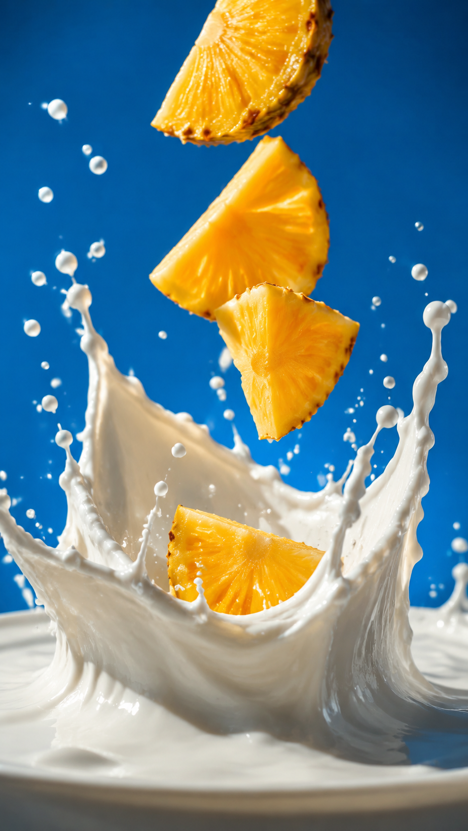 {
"subject": {
    "primary": "Vibrant Pineapple slices",
    "action": 