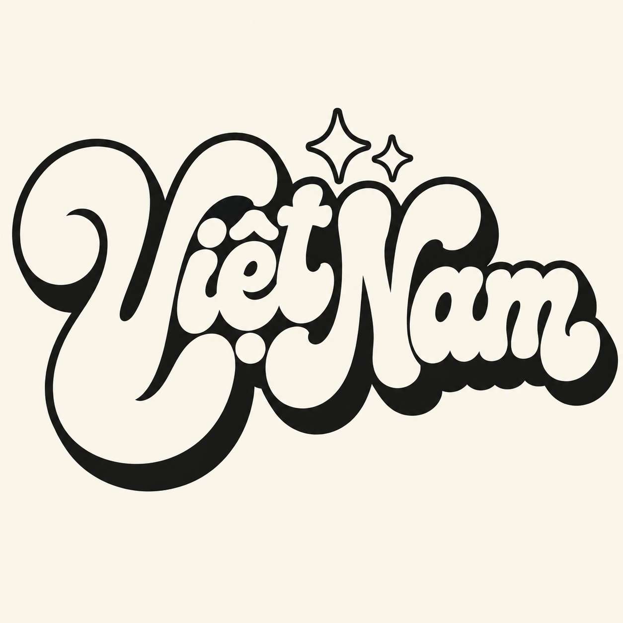 Một kiểu Typography về chữ "Việt Nam" rất nổi trên pinterest. Tôi vừa thiết kế ra prompt làm nó