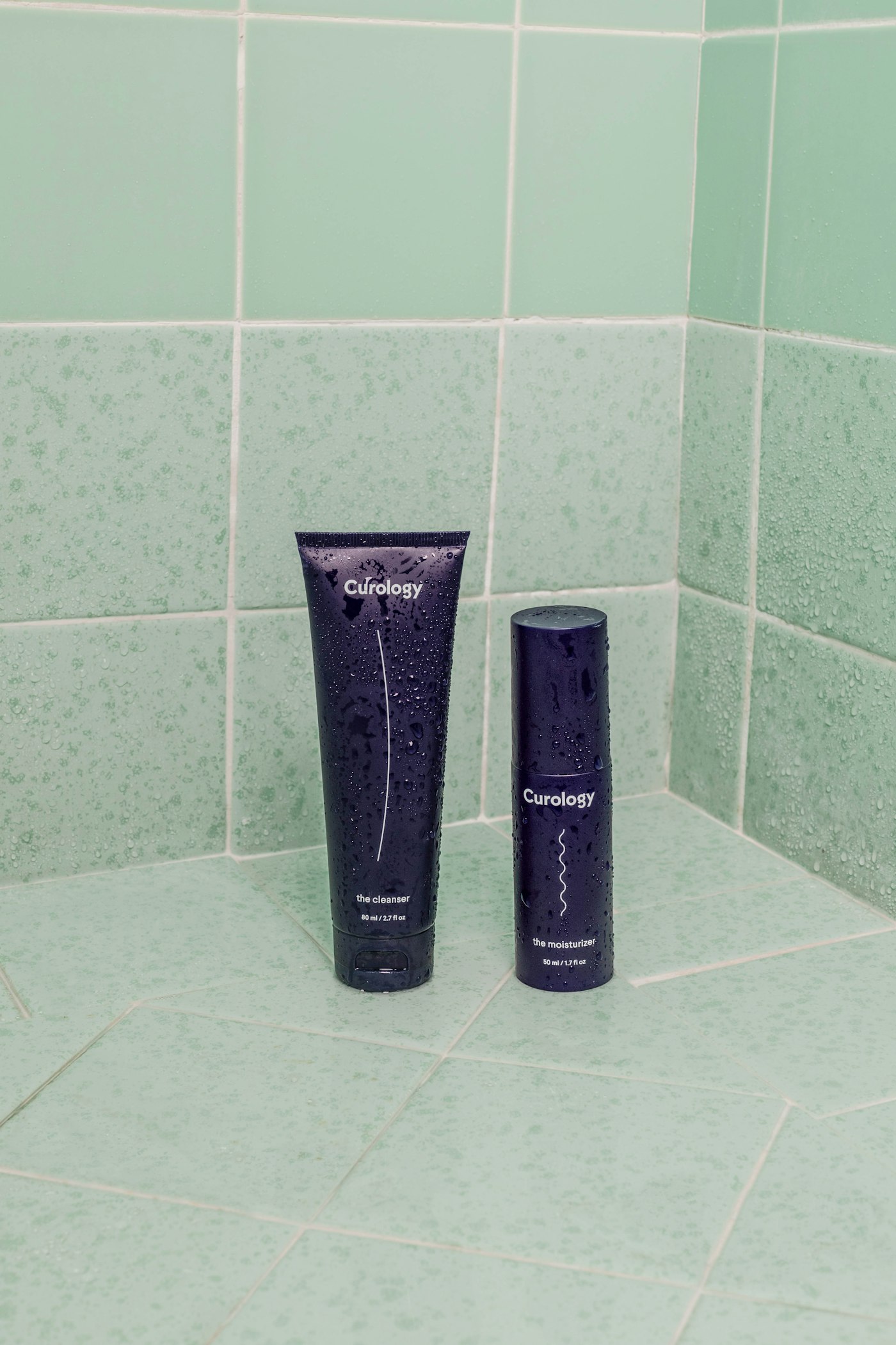 Skincare products in bathroom morning ritual lifestyle context